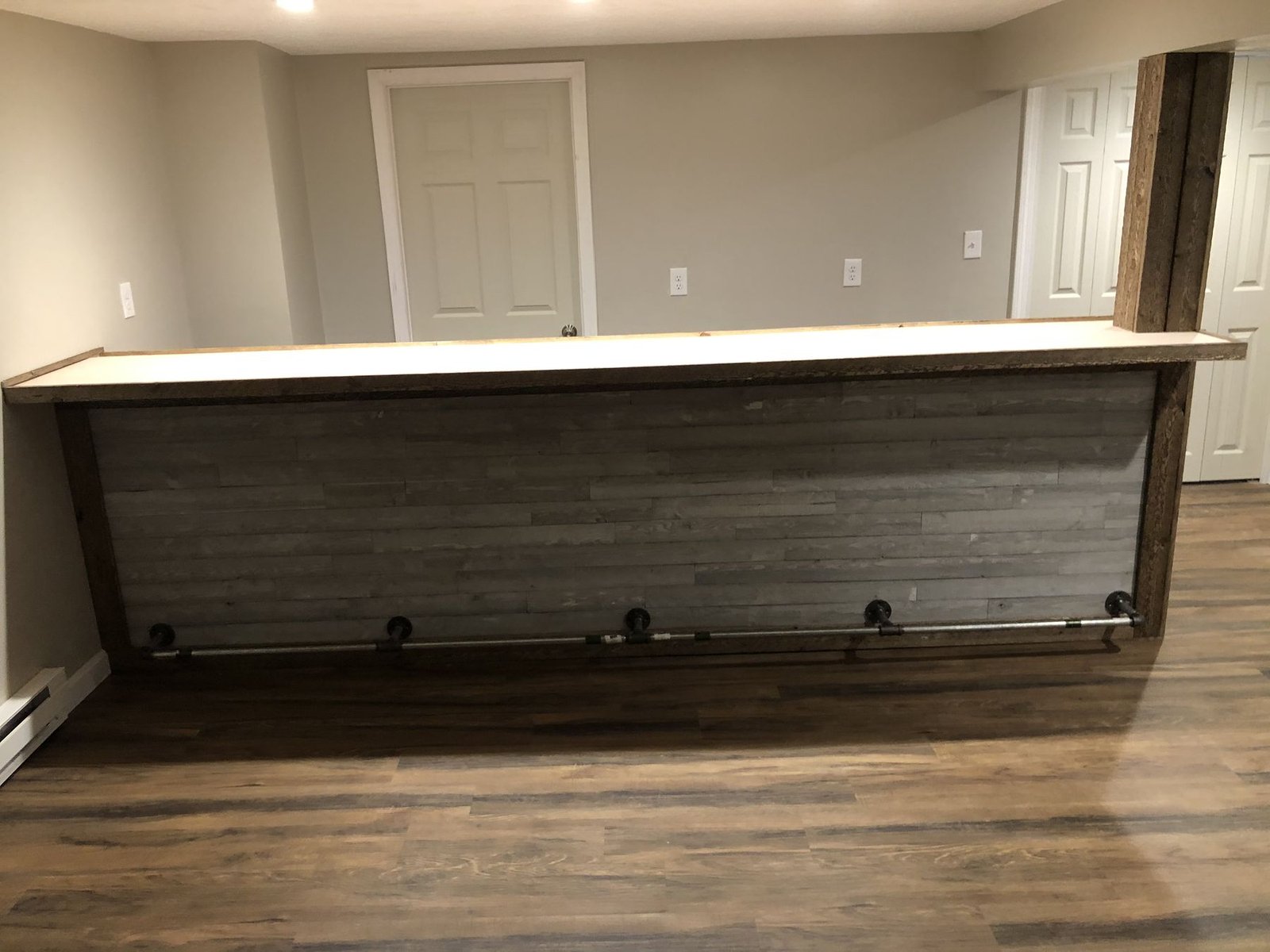 Finished basement bar