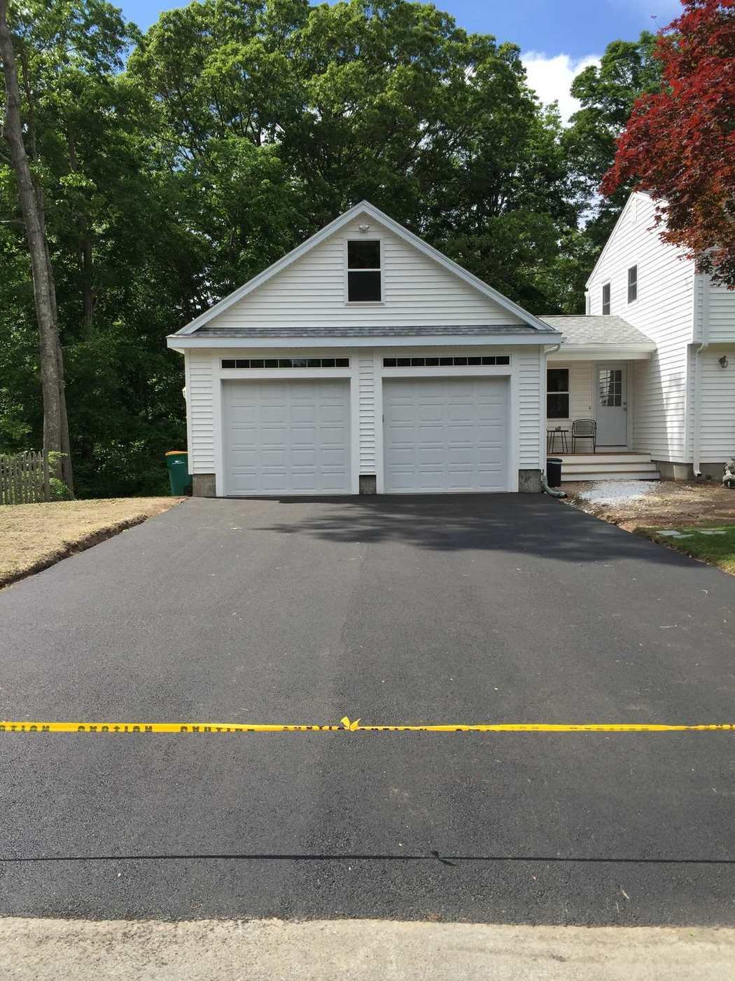 Finished two-car garage addition