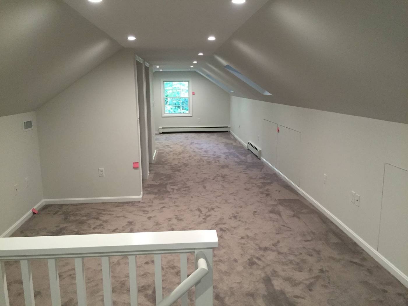 Finished second floor looking toward the stairs